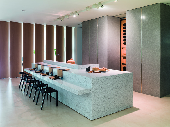 Balcão de bar em Krion® — hotelaria e restauração